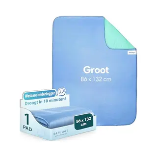 Safe Age® Wasbare Incontinentie Onderleggers Voor Volwassenen, Huisdieren En Kinderen - Matrasbeschermer - Anti Slip - Groot