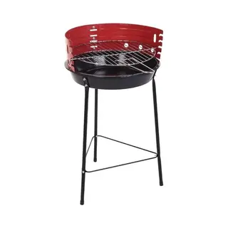 Vargan Houtskoolbarbecue Ø33 Cm - Halfopen - Zwart/Rood