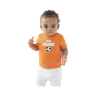 Bellatio Decorations Oranje Fan T-shirt Voor Baby/ Peuters - Jong Oranje - Holland / Nederland Supporter - Ek/ Wk Shirt / Outfit 12-18 Mnd