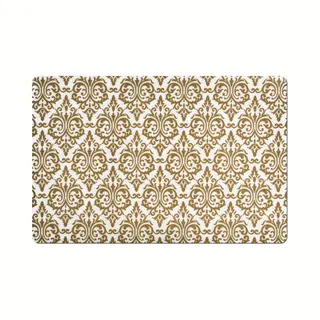 Zeller Tafel Placemats Met Barok Print - Goud - 2x Stuks - 43, 5 X 28, 5 Cm - Vintage Onderleggers