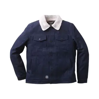 West Coast Choppers Tussenseizoensjas - Wcc Sherpa Lined Canvas Jacket - S Tot 3XL - Voor Mannen - Blauw