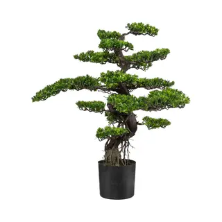 Kopu® Kunstplant Bonsai 75 Cm - In Zwarte Pot - Bonsai Boompje