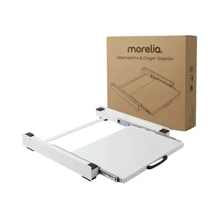 Morelia® Tussenstuk Wasmachine En Droger - Inclusief Droogrek - Stapelkit Wasmachine Droger - Universeel - Wit
