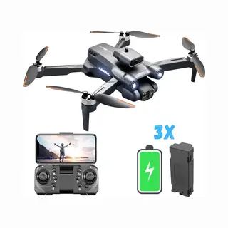 SefSay Ultra Max Drone - Drone Met Dubbele Esc Hd Camera - Obstakel Ontwijking - Borstelloze Motoren - 3 Batterijen En Een Opbergtas - Geschikt Voor