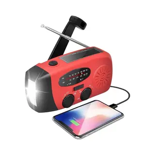 Radio Op Batterijen (Accu) Voor Rampen - Radio Opwindbaar - Noodradio - Noodradio Solar Opwindbaar