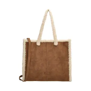 Beagles Laredo Hand & Schoudertas Shopper Teddy Kunstleer - Tote Bag - Dames Tas - Bruin