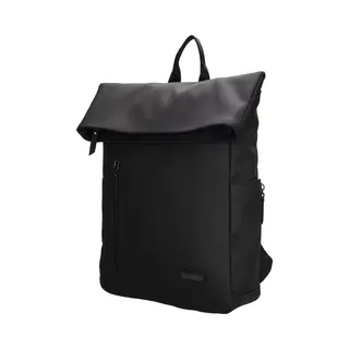 Beagles Originals Nara Rolltop Rugzak Tablet Vak School Werk - Praktische Vakken - Zwart