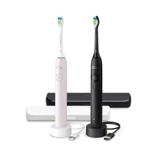 Philips 3100 series HX4072/42 electric toothbrush Adult Sonic toothbrush Black, Light pink
