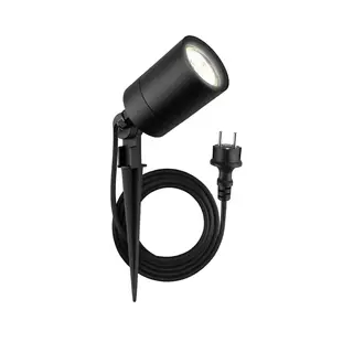 Ledvion - Led Gartenlampen Fur Draußen Strom, GU10 Fassung, Schwarz, 5W, IP65, Erdspiess Für Gartenleuchte, Gartenbeleuchtung, Wegeleuchten,