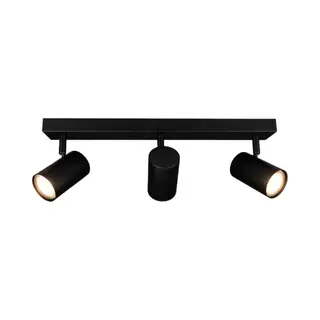 Ledvion Led-Deckenstrahler Schwarz 3-flammig, Rechteckig, Neigbar, Dimmbar, GU10-Fassung, Anbaumontage, Schwarze Lampe, Runde Lampe, Beleuchtung,