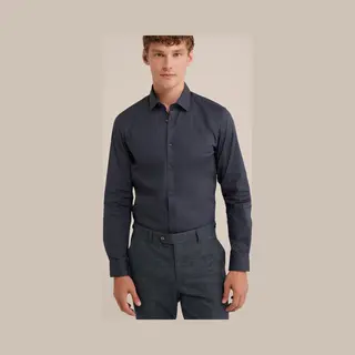 We Fashion Overhemd Antraciet
