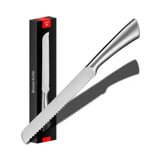 Hgmd® Hgmd Professioneel Broodmes - 20 Cm Lemmet - Gekarteld - Vaatwasser Bestendig - Geschikt Voor Links- En Rechtshandig
