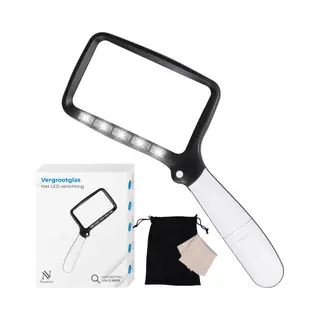 Nuvance Vergrootglas Met Verlichting - Loep - Loeplamp Met Led Verlichting - Leesloep Voor Volwassenen En Ouderen