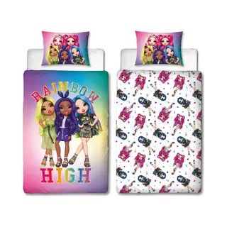 Rainbow High Dekbedovertrek - 140 X 200 Cm - Polyester - Kussensloop 60 X 70 Cm
