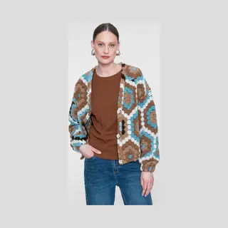 Geisha Vest Met Grafisch Dessin 65620 20 Multicolour Dames Maat - Xl