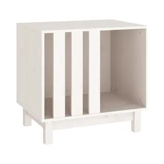 VidaXL - Hondenhok - 60x45x57 - Cm - Massief - Grenenhout - Wit