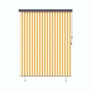 VidaXL Rollo Weiß Und Orange 200 X 250 Cm Stoff Und Aluminium