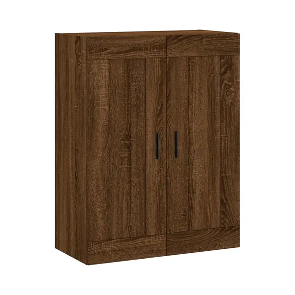 VidaXL 2 Door Brown Oak Wall Mounted Cabinet - Size, 90 X 69.5 X 34cm - Wilko thumbnail