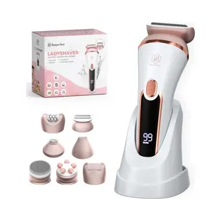 Beeperfect® 7-in-1 Ladyshaver - Epilator - Waterdicht - Oplaadbaar - Wit/Rose Gold