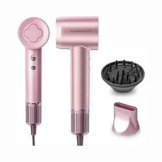 Sansbeauté® Föhn Met Diffuser - Krullen - 110.000RPM - Ionische Haardroger Met Borstel - 3 Standen - 3 Opzetstukken - Reisföhn - Sèche Cheveux -