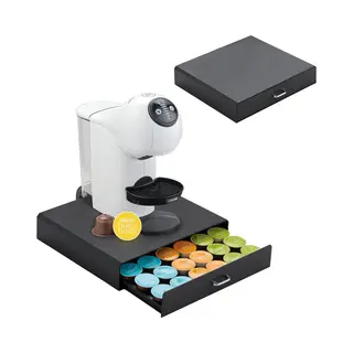 Brasq Capsulehouder Voor Dolce Gusto Capsules - Opbergbox Met Lade - 30 Cups - Koffiecups Houder Zwart