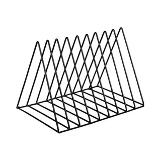 Flokoo Lp Opbergsysteem - Zwart - Elpee Opbergrek - Platenrek Van Metaal - Opbergrek Lp - Vinyl OpbergSysteem - 50 Tot 60 Platen - Bordenstandaard -