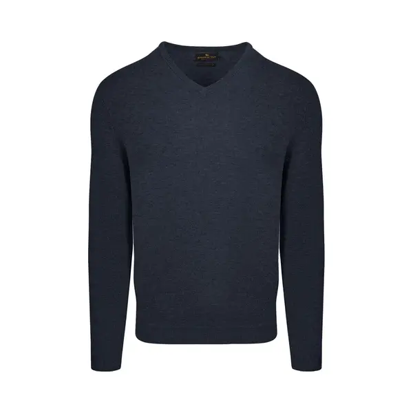 Steppin' Out Pullover V-hals Merinowol Navy - Maat S - Heren - Pullovers thumbnail