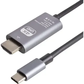 Nuvance Usb C Naar Hdmi Kabel - 2 Meter - 4K Ultra Hd - Geschikt Voor Telefoon, Tablet, Laptop, Pc, Beamer & Monitor