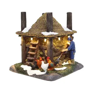 Santaville - Haystack With Hay Bales With Led Polyresin 15cm