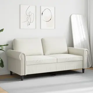 2-sitzer-sofa Creme 140 Cm Samt Vidaxl