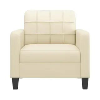 VidaXL Sessel Creme 60 Cm Kunstleder