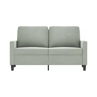 VidaXL 2-Sitzer-Sofa Hellgrau 120 Cm Samt