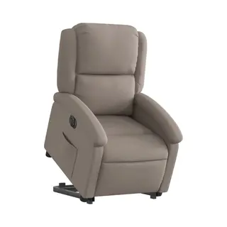 VidaXL Relaxsessel Mit Aufstehhilfe Elektrisch Taupe Stoff