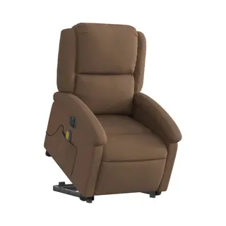Elektrischer Massagesessel Mit Aufstehhilfe Braun Stoff - Vidaxl