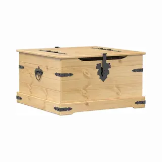 VidaXL Aufbewahrungsbox Truhe Corona 78x78x45 Cm Massivholz Kiefer (1 St)