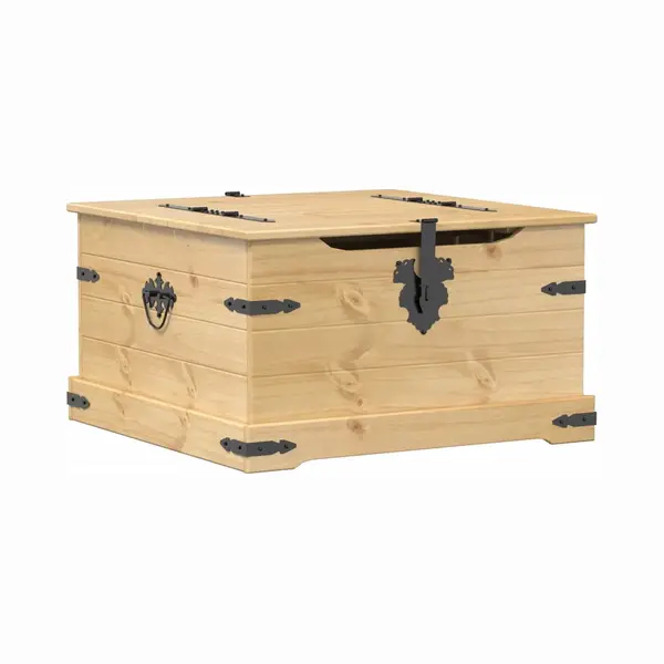 VidaXL Aufbewahrungsbox Truhe Corona 78x78x45 Cm Massivholz Kiefer (1 St) thumbnail