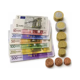 Speelgeld Set Euro - Papier / Kunststof - Biljetten En Munten - Speelgoed Geld
