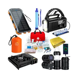 Twenty4seven® Ultieme Noodpakket Voor Thuis - Survival Kit & Overlevingspakket - Oorlog, Stroomuitval & Rampen - Inc. Noodradio, Waterfilter,