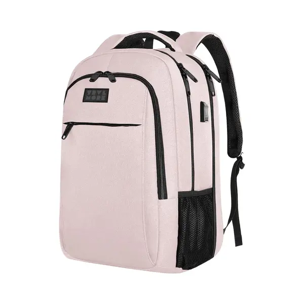 Trvlmore Rucksack - 28L - 15.6 Zoll - Laptop-Rucksack Mit Usb - Anti-Diebstahl - Männer Und Frauen - Tasche Pink thumbnail