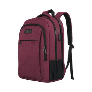 Trvlmore 36L Rugzak - Rugtas Met 17, 3 Inch Laptopvak - Schooltas - Spatwaterdicht - Heren En Dames - Jongens En Meisjes - Burgundy