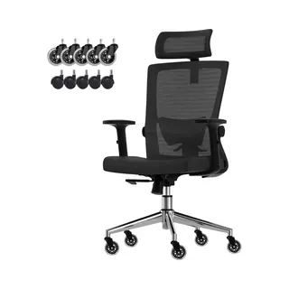 LifeGoods Ergonomische Bureaustoel - Extra Anti-Kras Wielen - NEN1335-gecertificeerd - Gamestoel - Office Chair - Volwassenen - Kantoorstoel -