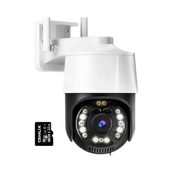 Camux Cam-VisionX - Beveiligingscamera Buiten - 3MP 2K Nachtzicht Wifi Met App - Wit thumbnail