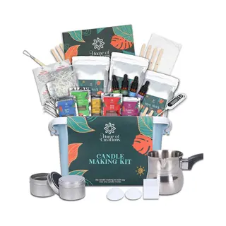 Home Of Creations Kaarsen Maken Set Diy - Creatief Cadeau - 1KG Soja Wax Met Mallen, Geuren & Kleurstoffen