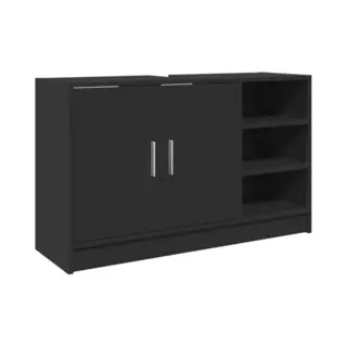Waschbeckenunterschrank Schwarz 90x29x55 Cm Holzwerkstoff - Vidaxl