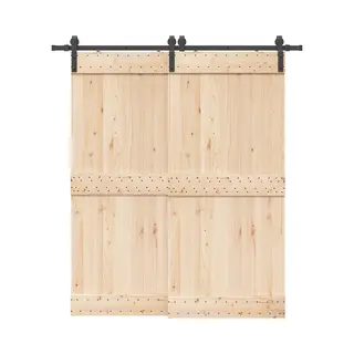Sliding Door Hardware Kit 200 Cm Steel Black Vidaxl