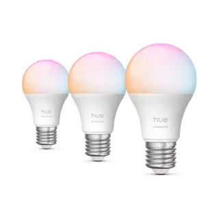 Philips by Signify Philips Hue White and Color ambiance Essential A60 – E27 Smarte Lampe – 806 lm – 8 W – 3er-Pack
