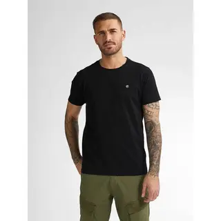 Petrol Industries Herren T-Shirt Basic Logo - Rundhals - Kurzarm - Baumwolle - Herrenbekleidung - Schwarz - M