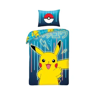 Pokémon Pokemon Dekbedovertrek - 140 X 200 Cm - Polyester - Bijpassend Kussensloop 60 X 70 Cm
