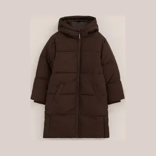 We Fashion Meisjes Gewatteerde Lange Jas Met Capuchon