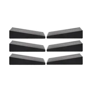 Benson Deurstopper - 6x - Zwart - Driehoek - Rubber - 7 X 6 X 1, 6 Cm - Deurwig